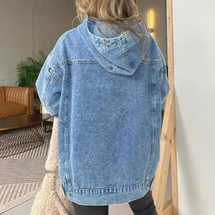 DE VAVE - Wholesale Hoodie - Women's - Oversized Denim Hoodie