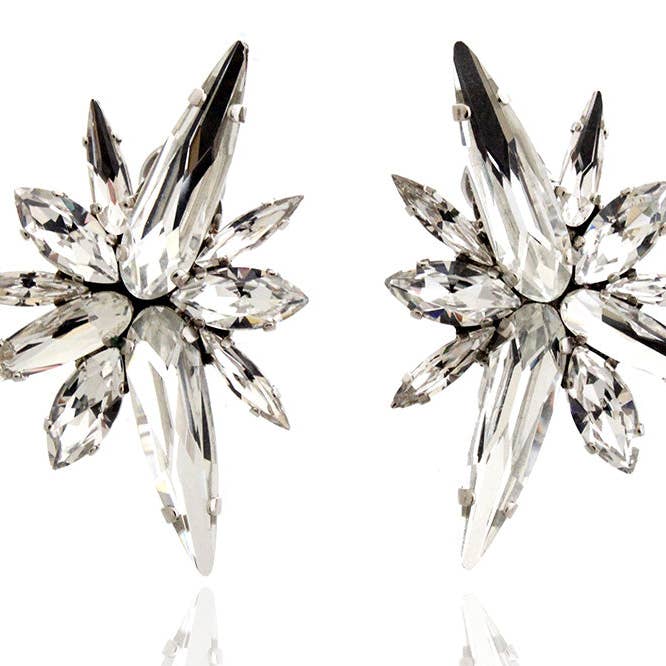 ASTERI LARGE CRYSTAL STAR EARRINGS for wholesale by House of Emmanuele