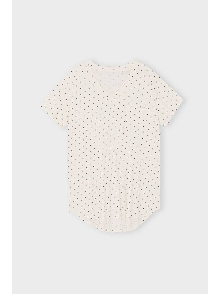 moshi moshi mind - Wholesale T-Shirt - Women's - dotted dreamy t-shirt - ecru/black dots