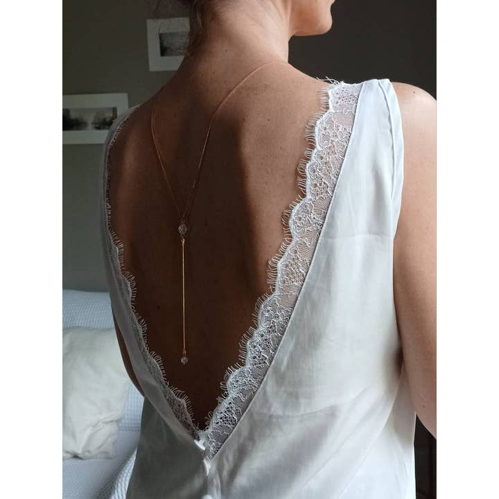 L'atelier du 6 - Venta al por mayor Collares de cadenas y eslabones - Collar con espalda de boda, joyería de vestido con espalda abierta, cadena3