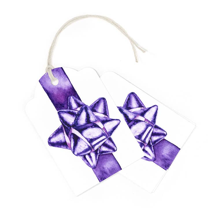 Watercolor Bow Gift Tags, Set of 10 — Hang Tags for wholesale by CharmCat