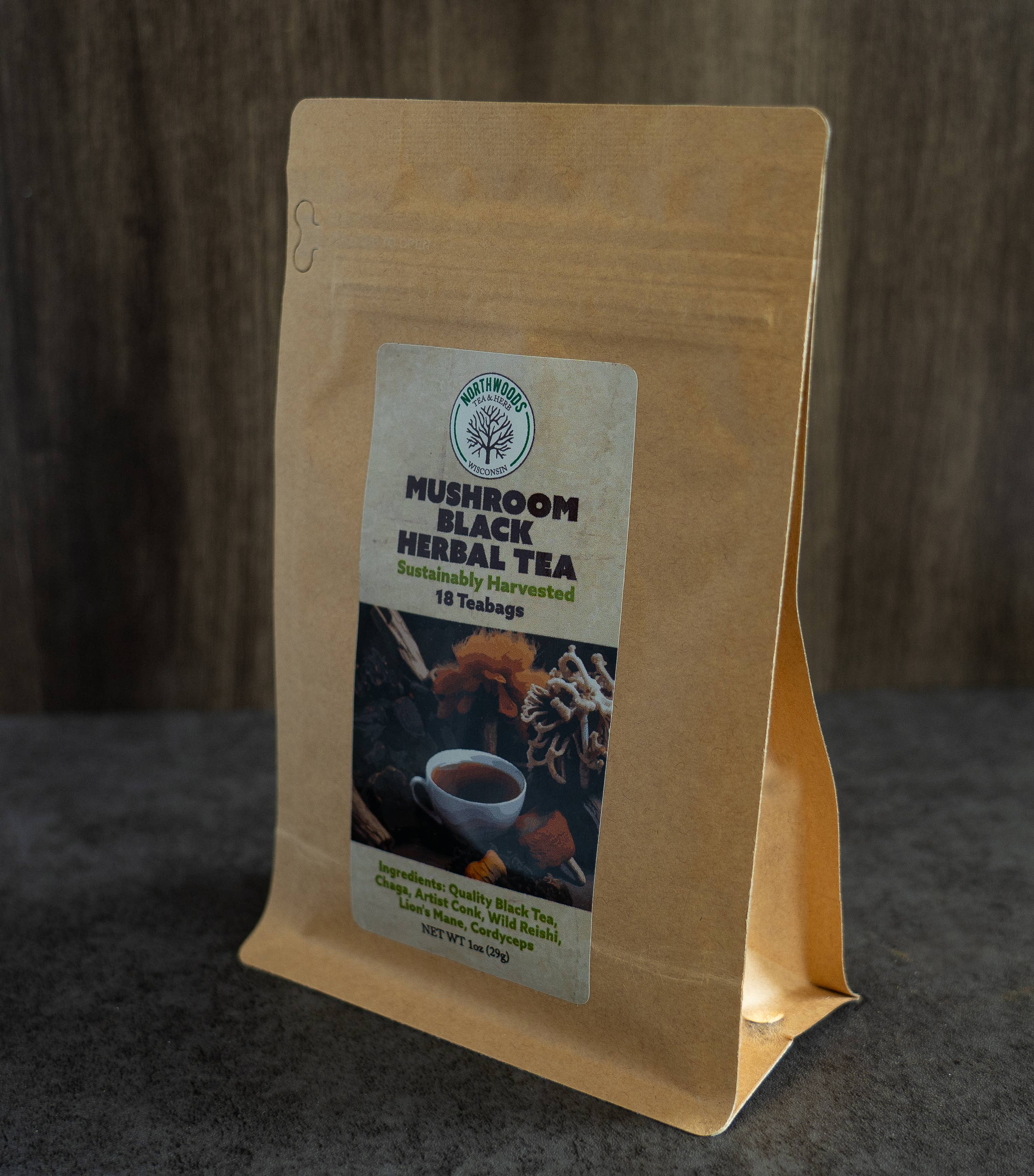 Northwoods Tea & Herb LLC - Wholesale Loose Tea - Mushroom Black Tea1