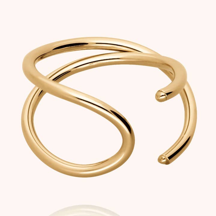 L Outline Ring — mit 14-karätigem Gelbgold gefüllt für den Großhandel von Atelier Paulin US