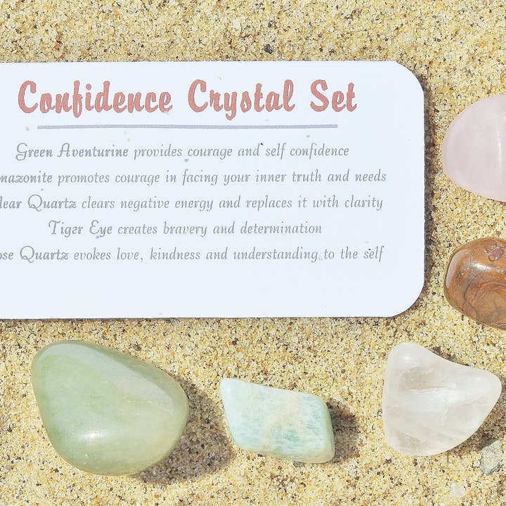 Mindful Intentions® - Wholesale Spiritual Stone/Crystal - Confidence Crystal Set in Jar2
