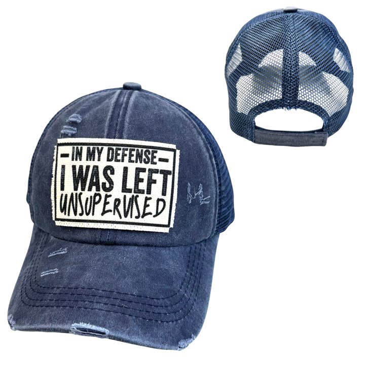 dkhandmade - Wholesale Trucker Hat - Unisex - I WAS LEFT UNSUPERVISED | UNISEX HAT | DISTRESSED9