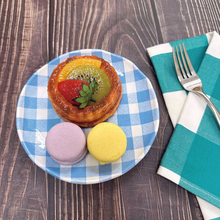 Supreme Housewares - Wholesale Dinner Plate - Gingham 6" Melamine Plates, Blue3