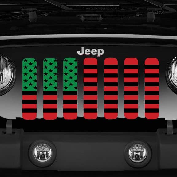 Insert de calandre de Jeep avec drapeau de Juneteenth pour la vente par Dirty Acres