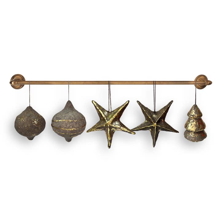 French Graffiti - Wholesale Ornament - Stone Paper Mache Bulb Ornaments1