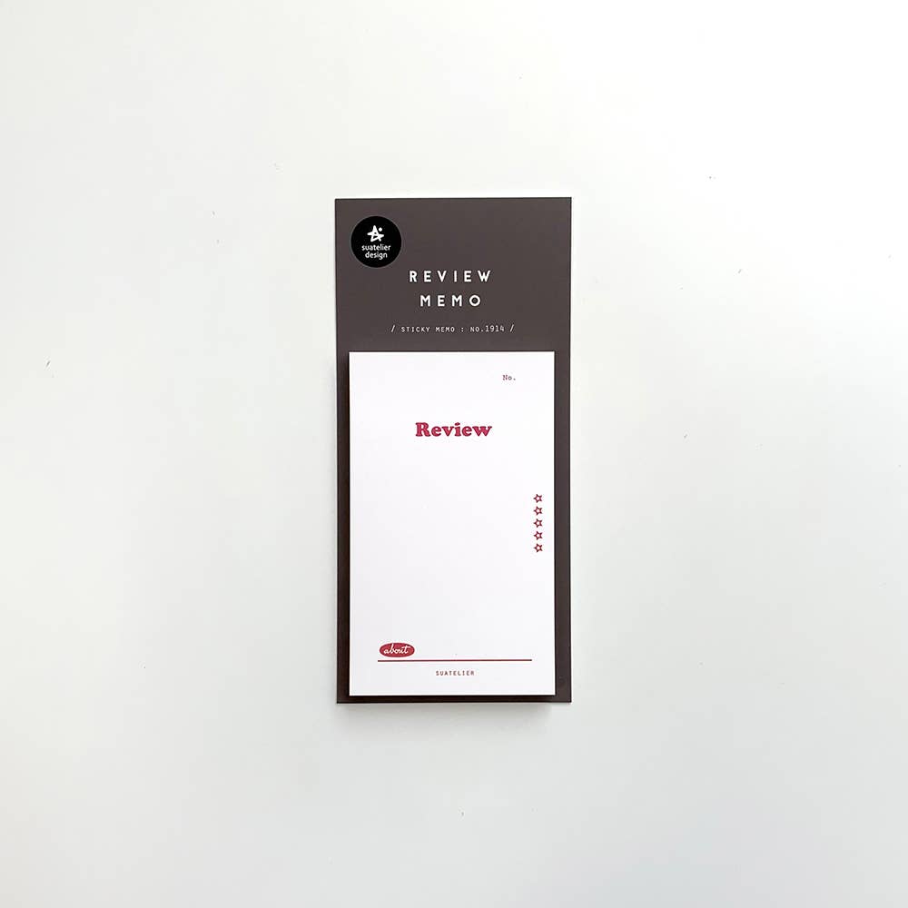 Suatelier Sticky Memo Pad - Review Memo