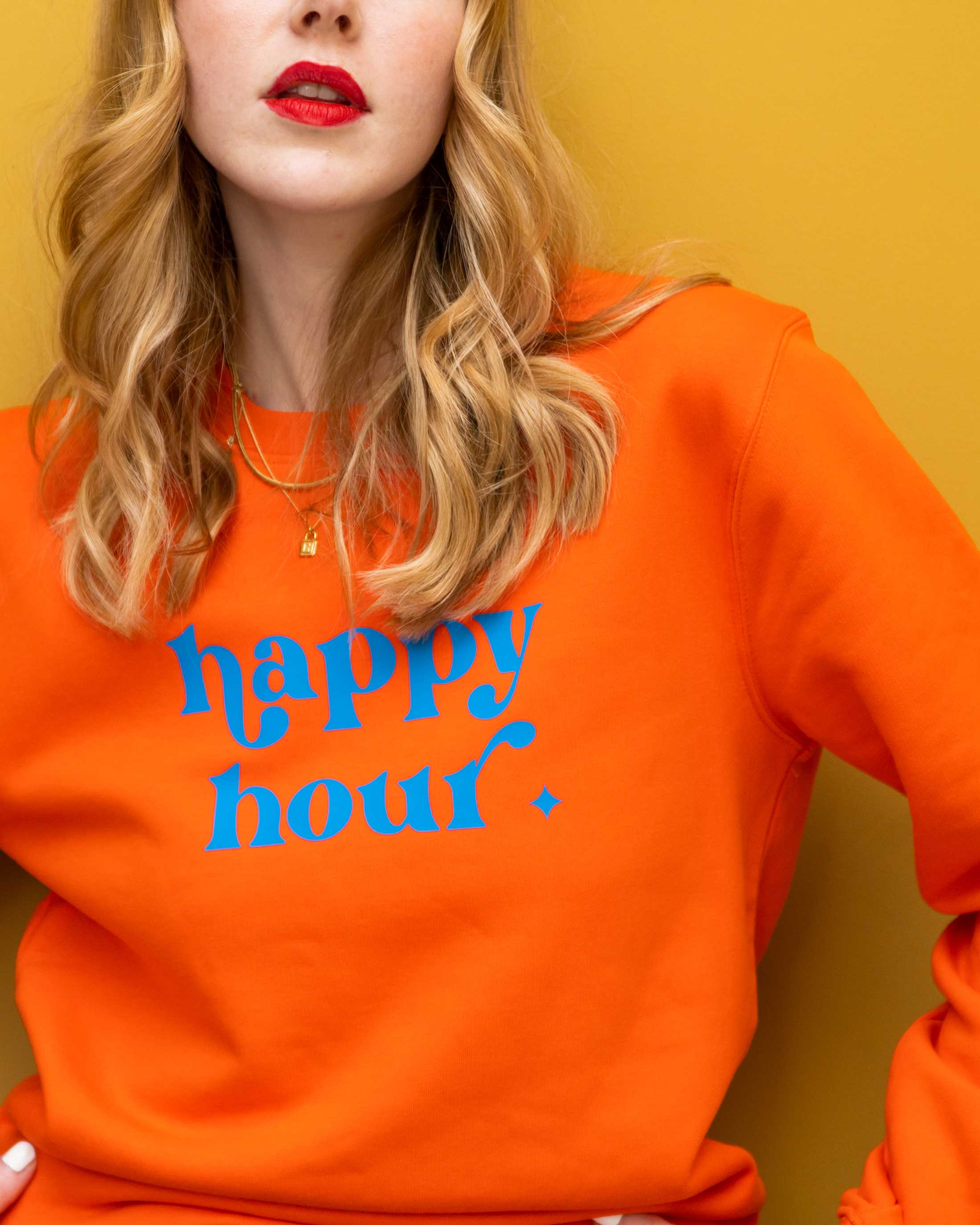 Rock On Ruby - Wholesale Graphic Sweatshirt - Women's - Happy Hour Slogan Sweatshirt5