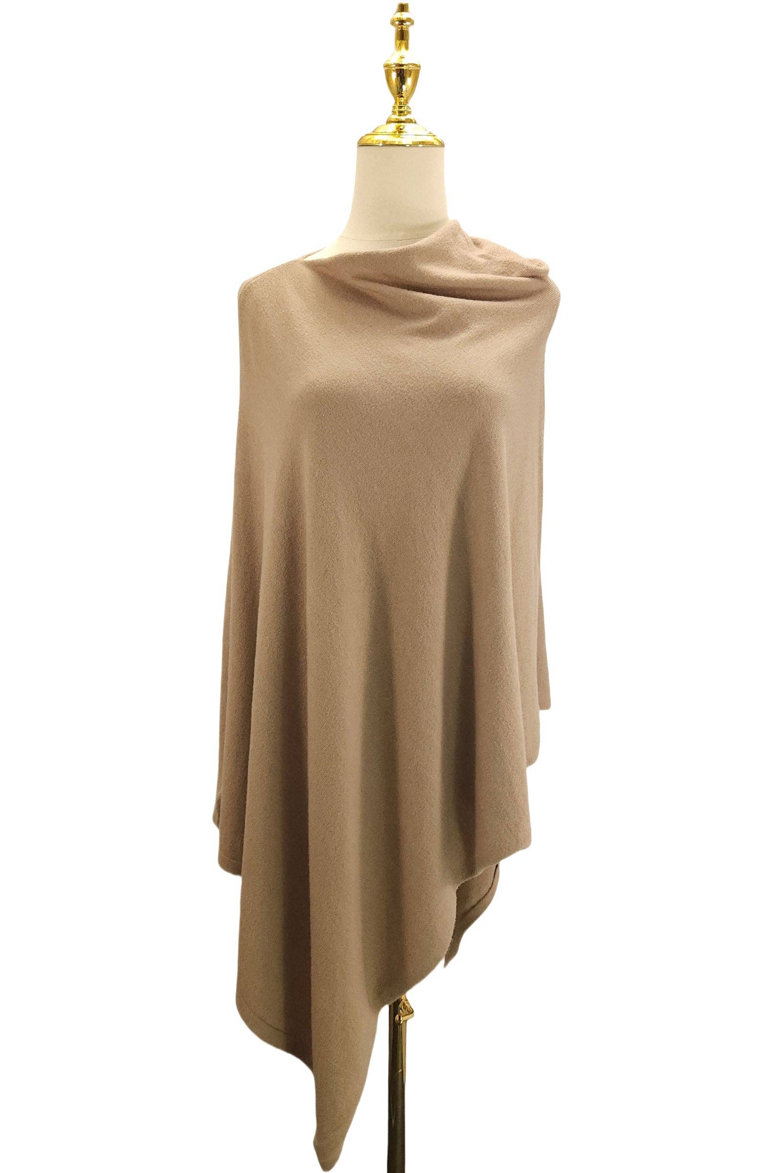 Fashion Scarf World - Vente Poncho – femme - Poncho uni en laine confortable26