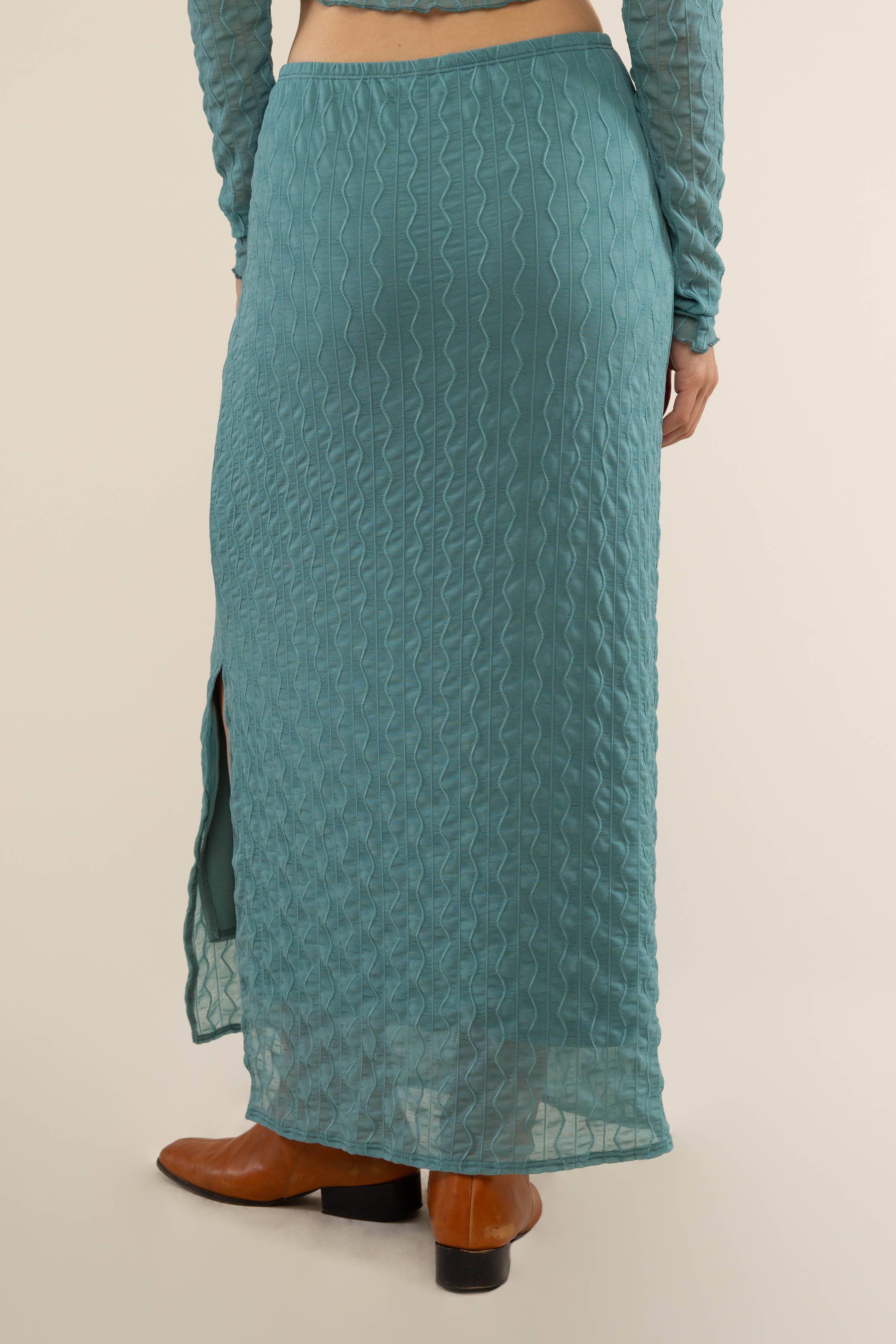 NLT – wholesale Skirt – Women’s – Abra Jacquard Mesh Skirt | Wavy Maxi8