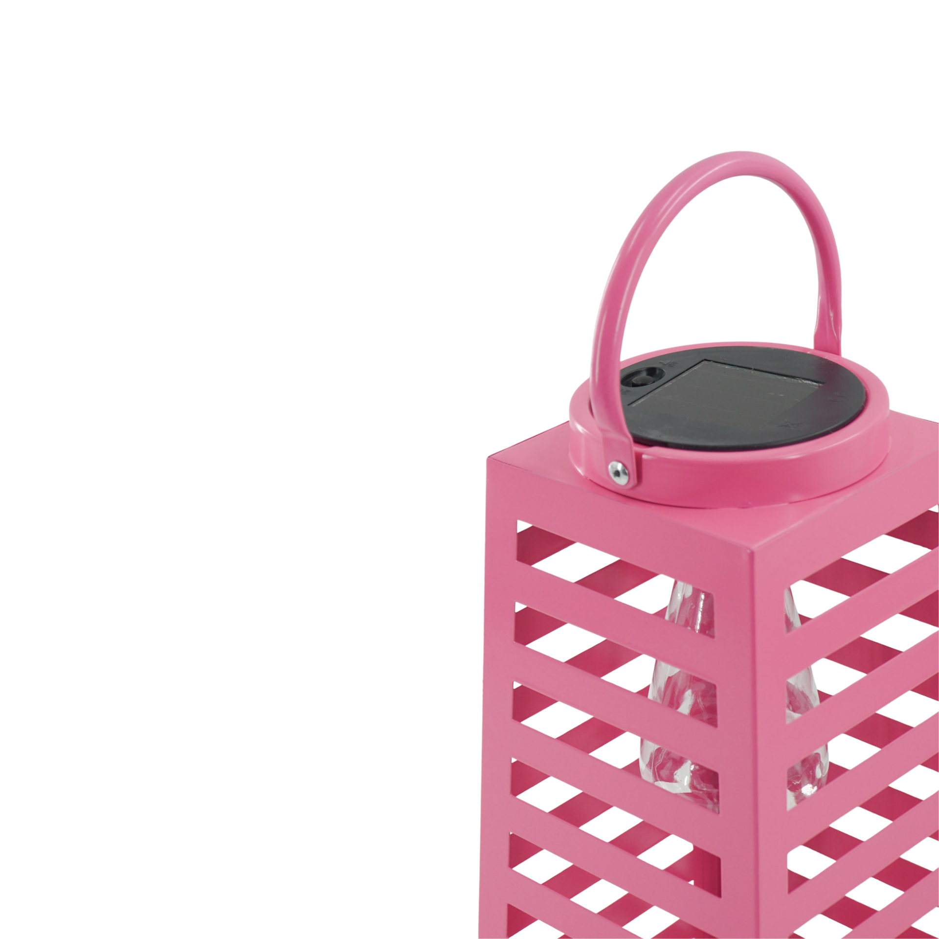Housevitamin bv - Wholesale Lantern - Lamp- Lantern - Solar - Metal - Pink - 14x32,5cm5