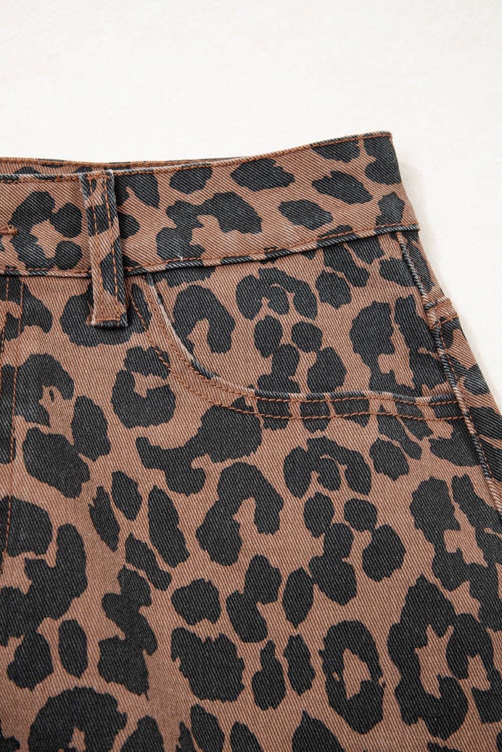 FULL TIME PURCHASE - Wholesale Skirt - Women's - Leopard Denim Frayed Split Denim Midi Skirt10