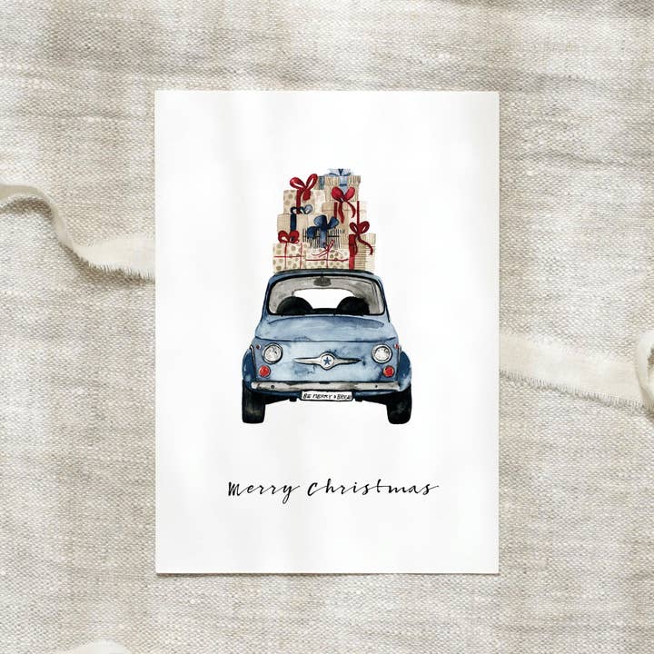 Leo La Douce GmbH - Wholesale Christmas Card - Postcard - Blue Christmas Car2