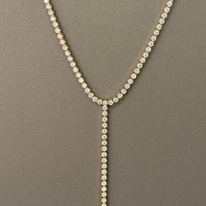 Cassette Barcelona - Wholesale Y-Neck/Lariat Necklace - Tennis Necklace w Zirconium Stones 1