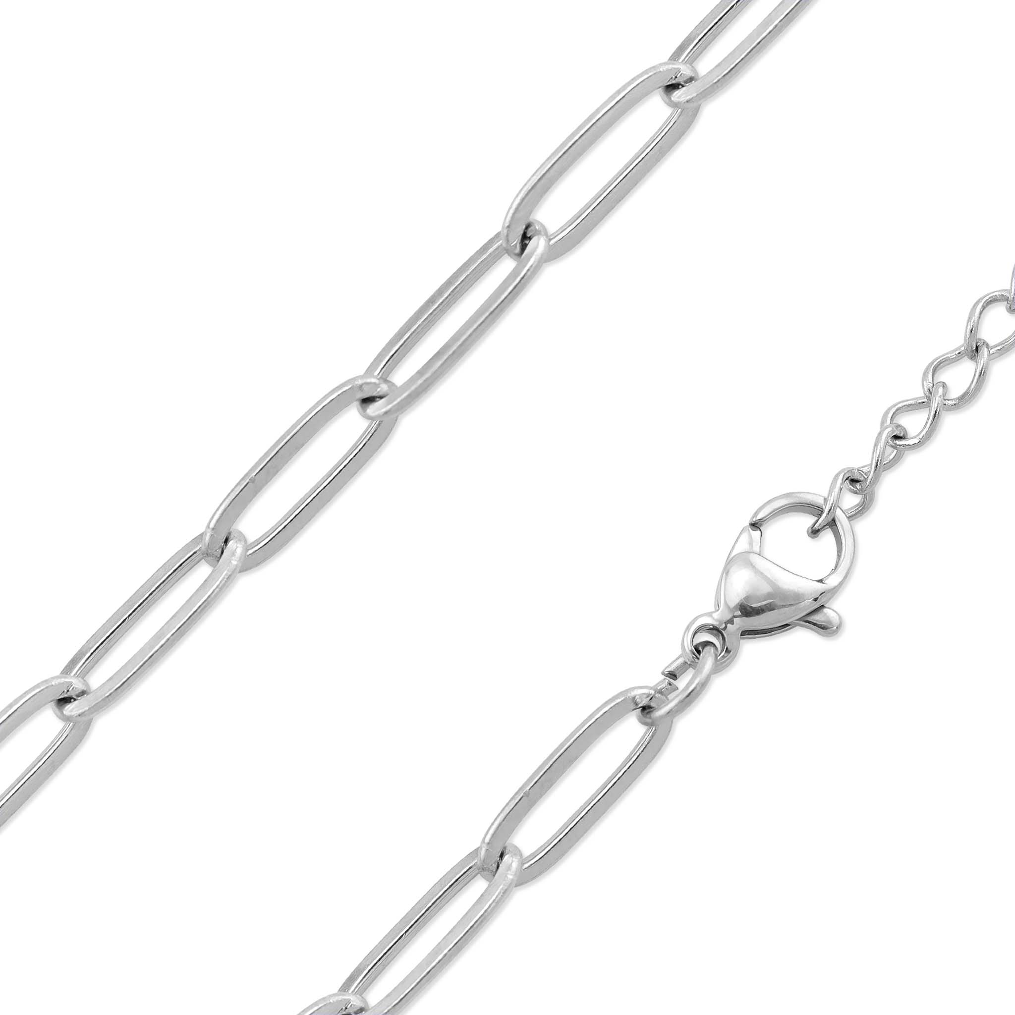 WJW - Wholesale Link & Chain Necklace - Stainless Steel Paperclip Chain Necklace9
