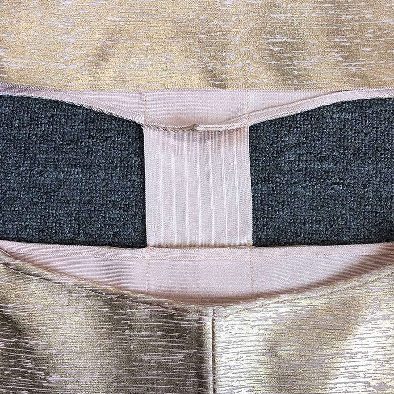 SY115 Gold Glamour Bandage Suspender Midi Skirt for wholesale on Faire8