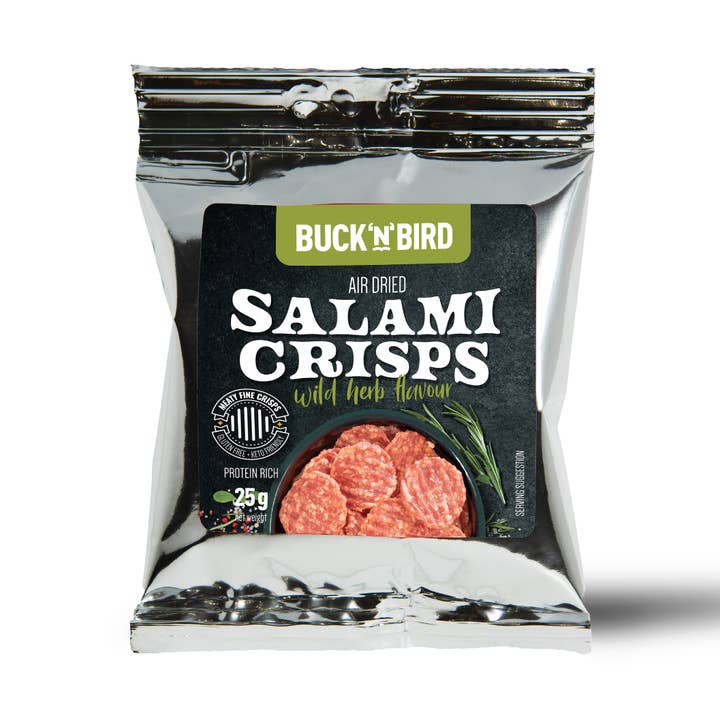 Bucknbird Salami crisps - Wild Herb for wholesale by Bucknbird