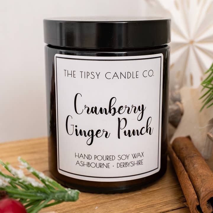 Cranberry Ginger Punch candle for wholesale by The Tipsy Candle Co.