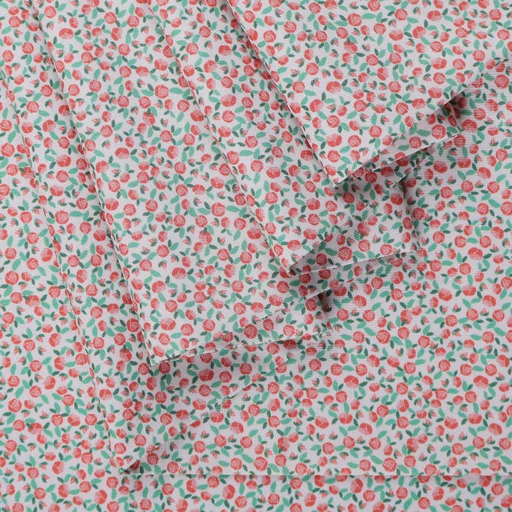 Mook Fabrics - Wholesale Fabric - Cotton 100% 45" Calico Flowers Fabric by the Yard - Coral