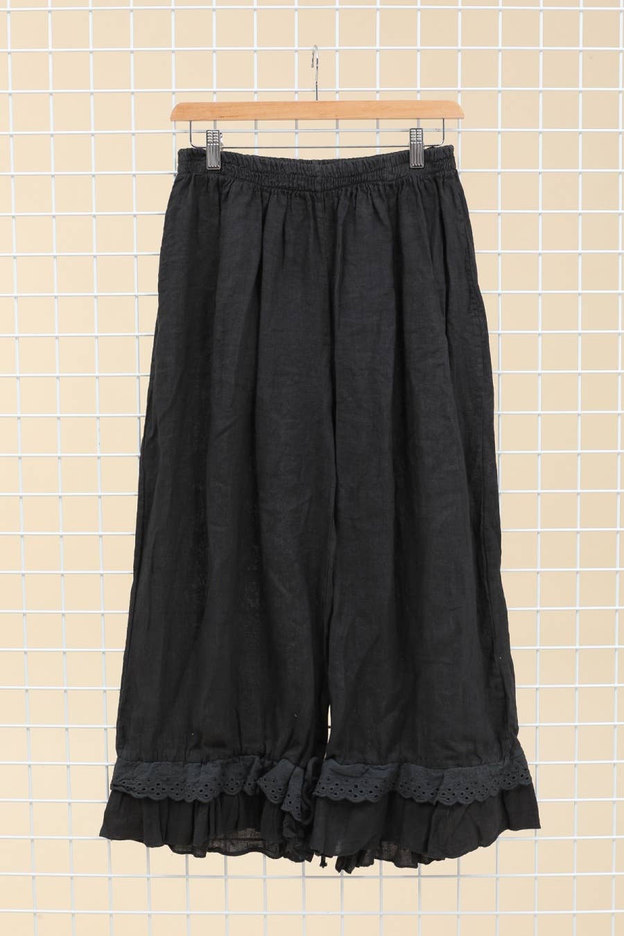 la maison des fibres naturelles - Wholesale Broek - Dames - Elegante broek met opengewerkt borduurwerk 9204 van 100% linnen15