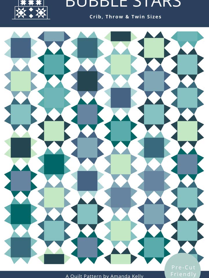 Bubble Stars Quilt Pattern Printed for wholesale by QuiltCakes