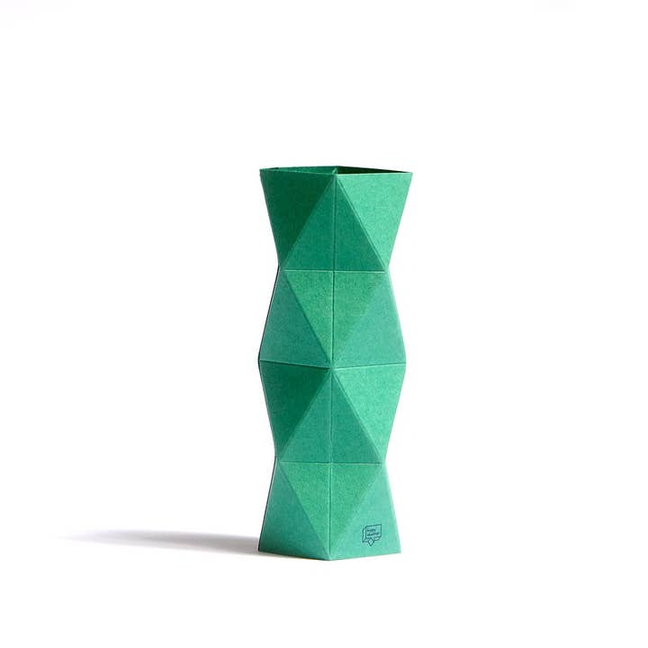Card & Vase in One - Small - Lucky Green for wholesale by Happy Whatever