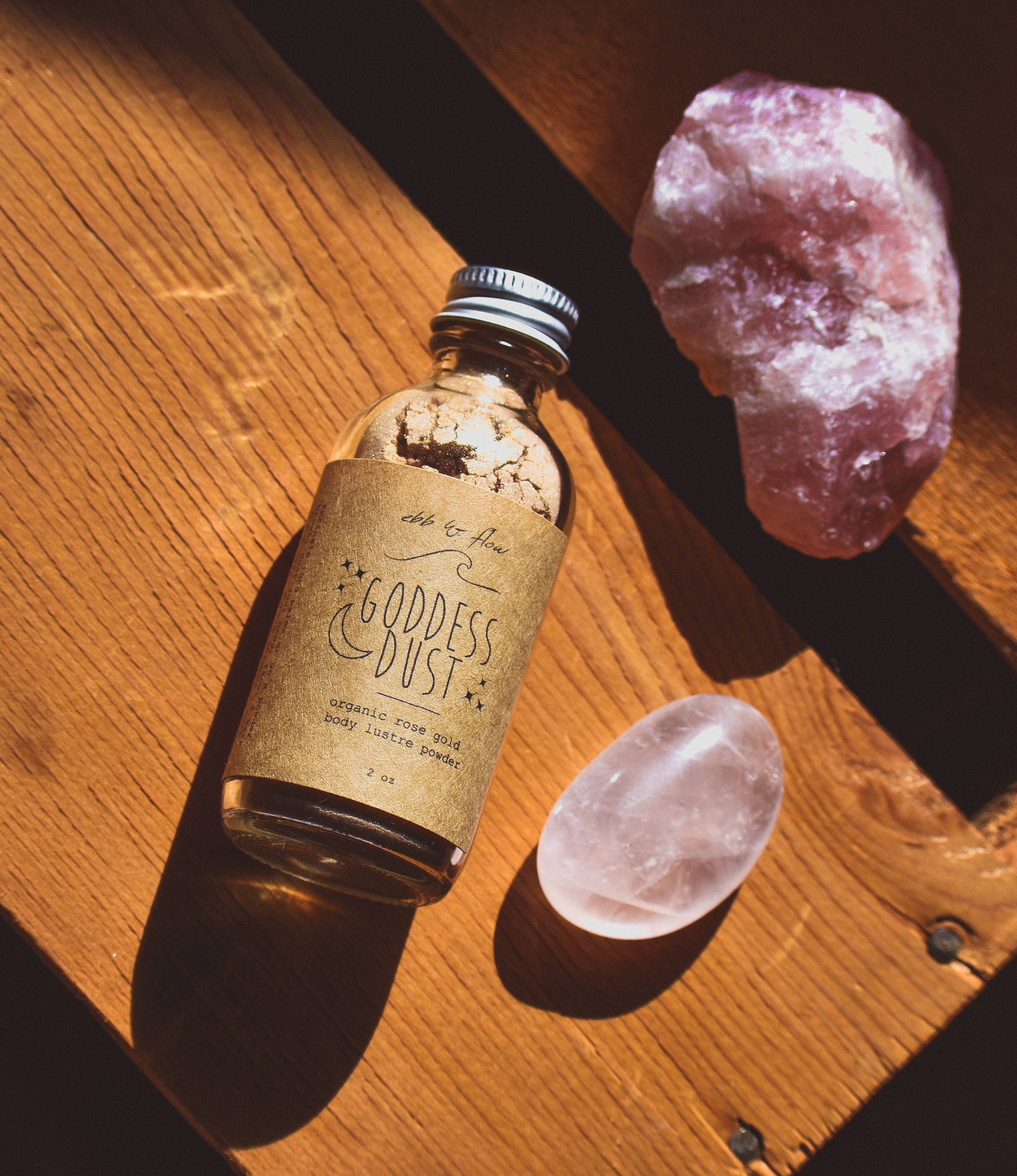 Ebb & Flow – wholesale Body glitter/shimmer – Goddess Dust - Organic Shimmer Powder, for face body & hair5