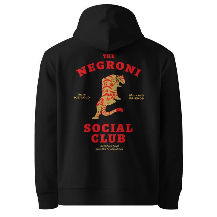 O Negroni Social Club - Hoodie Orgânico por atacado de The Refined Spirit