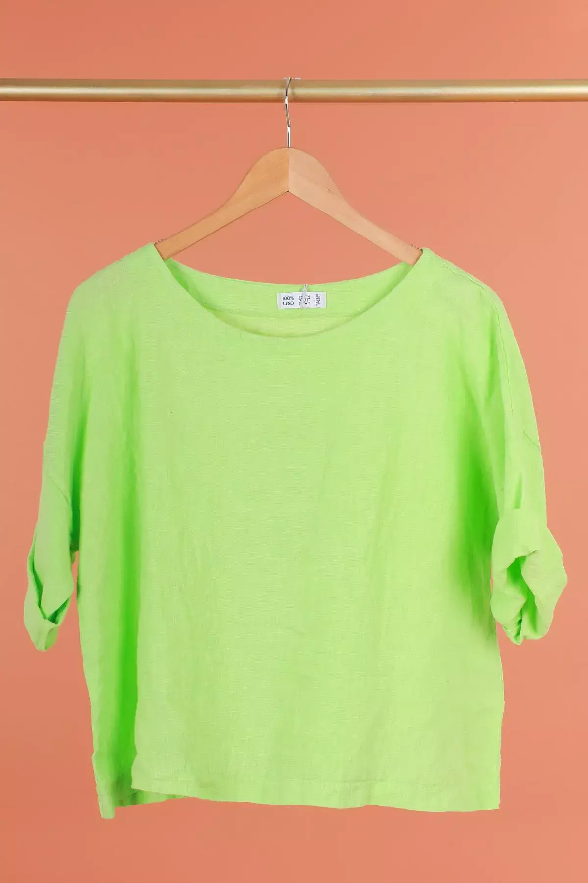 la maison des fibres naturelles - Wholesale Blouse - Women's - Round neck linen top 659005 100% linen2