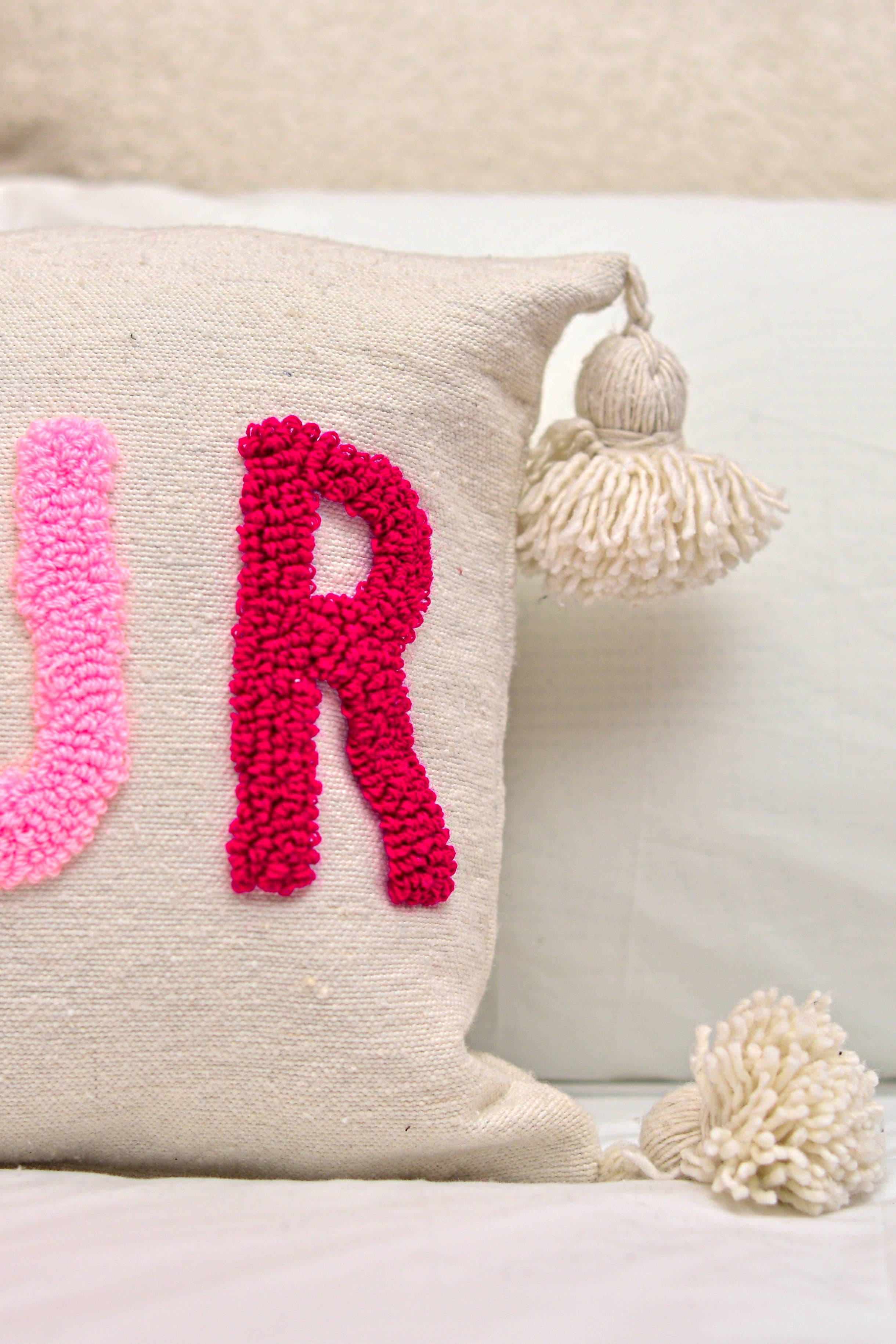 romeda - Wholesale Throw Pillow Cover - Handmade pink LOVE personalized cotton cushion6