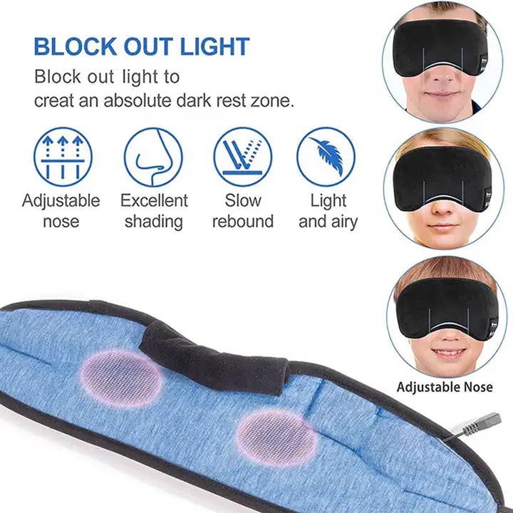 GulleeGadgets - Wholesale Sleep/Eye Mask - Wireless & Adjustable Bluetooth Sleep Band- Assorted In Bulk2