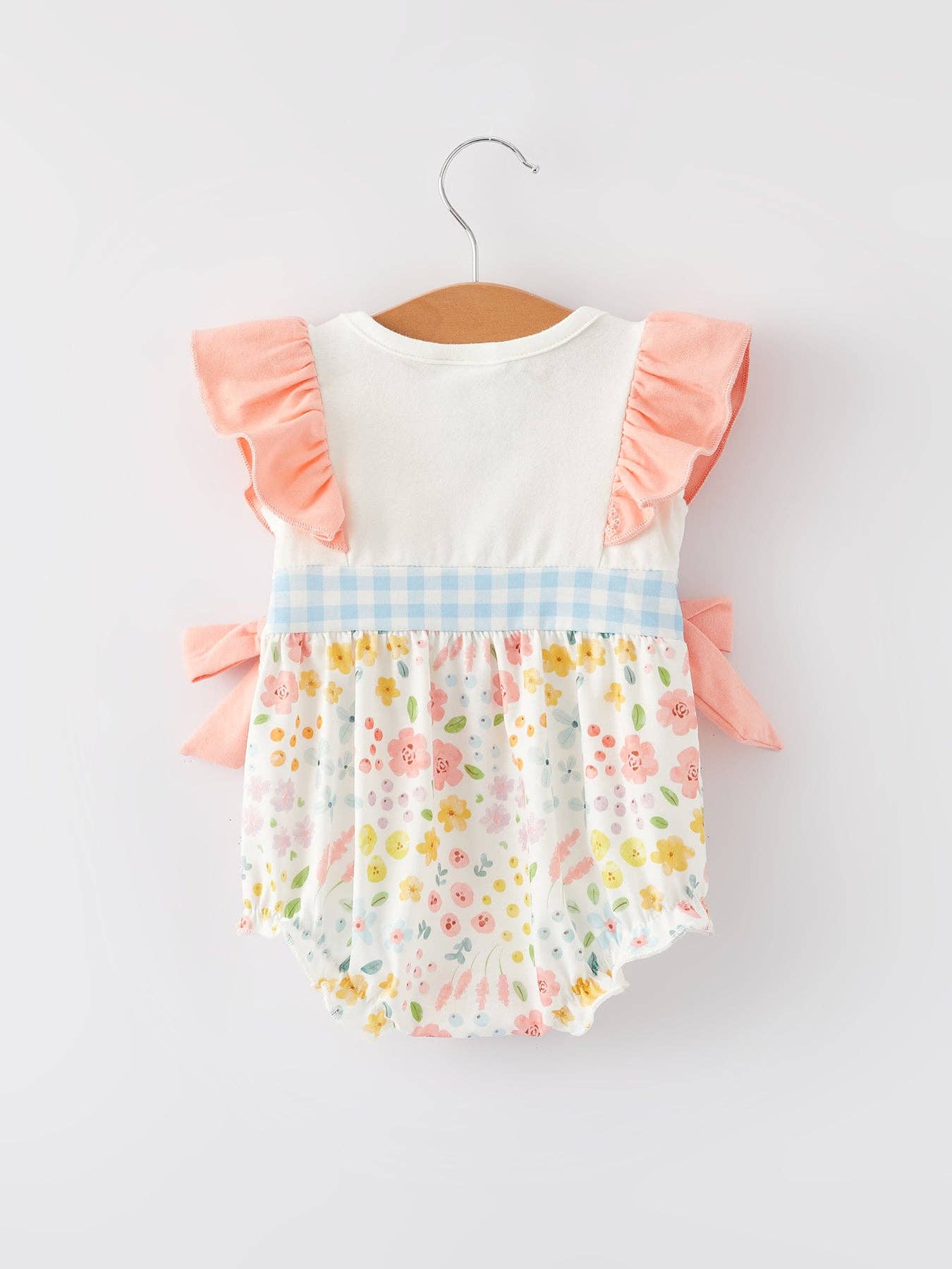 Rylee Faith Designs – Engroshandel Romper - Baby – Påskehare Broderi Pige Romper1