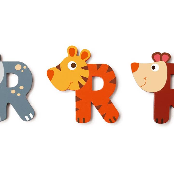 3 Assorted Styles Wooden Letter R for wholesale by DAM