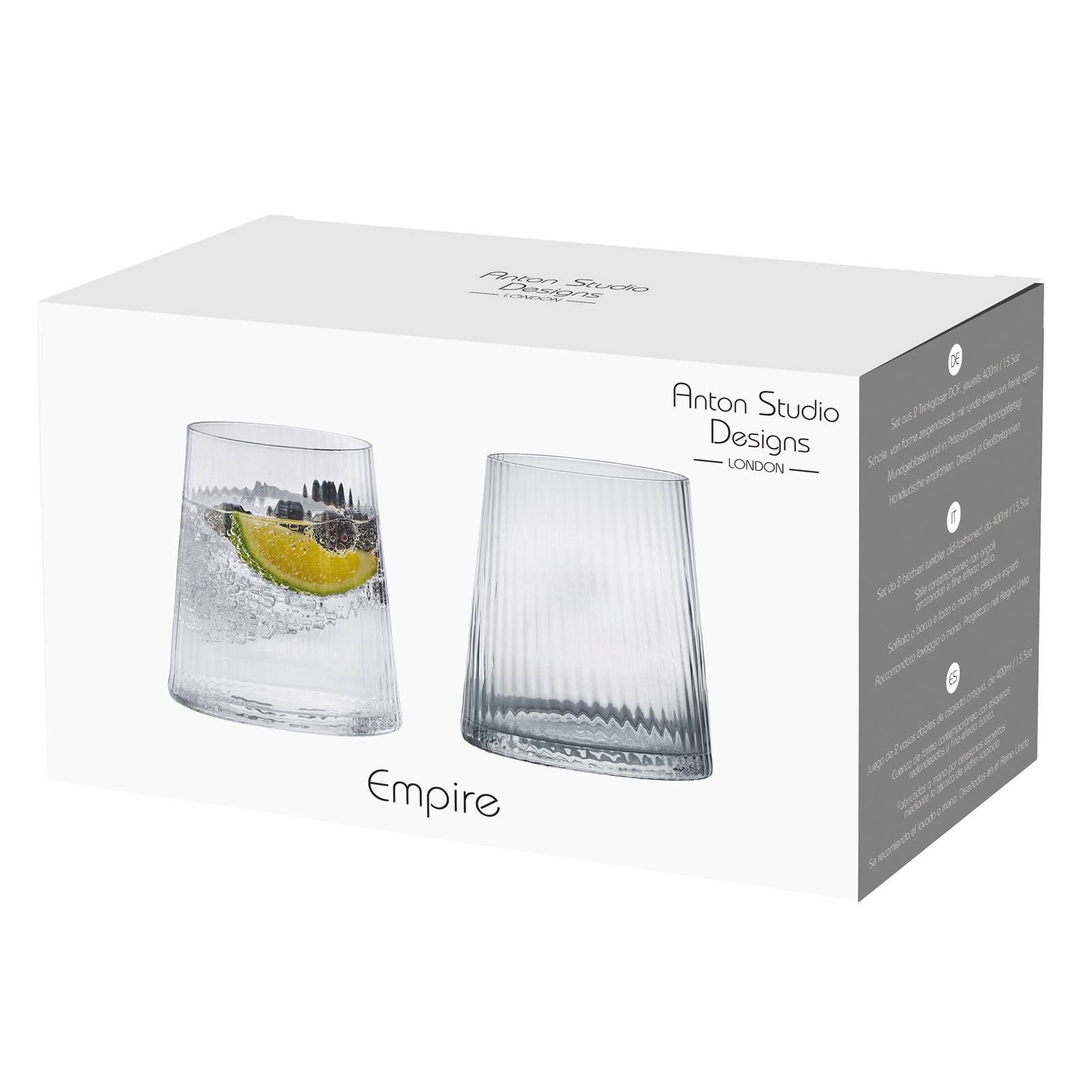 The DRH Collection BV - Wholesale Cocktail/Liquor Glass - Set of 2 Empire DOF Tumblers2