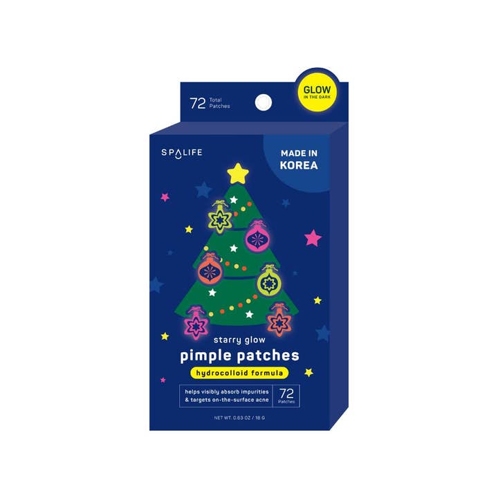 Christmas Holiday Starry Glow in the Dark Pimple Patches for wholesale by My Spa Life