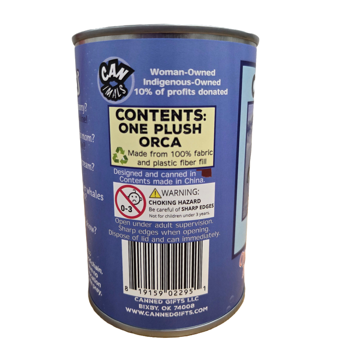 Canned Gifts - Wholesale Stuffed/Plush Toy - Kids & Baby - Finley the Canned Orca | Stuffed Animal Plush w/Jokes | Gift7