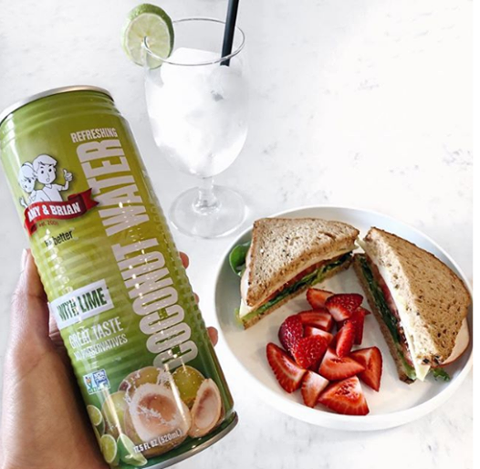 Amy & Brian - Wholesale Flavored/Infused Water (Non-Carbonated) - Amy & Brian Premium Coconut Water with Lime - 17.5 Fl Oz2