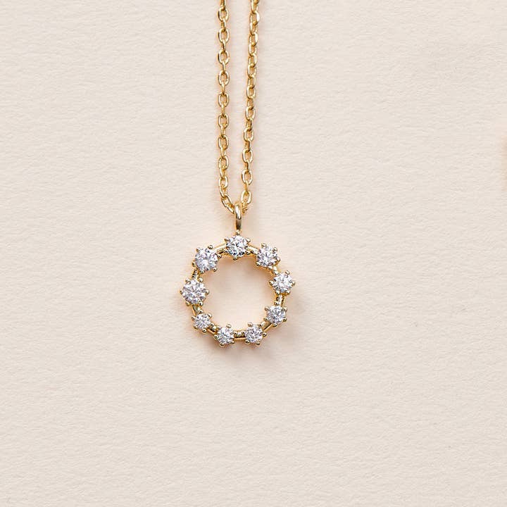 Dareth Colburn Designs - Wholesale Pendant/Charm Necklace - Saylor CZ Circle Pendant Necklace