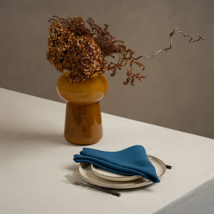 menique - Vente Serviettes de table en tissu - Serviette en lin européen naturel - Linge de table de fête7