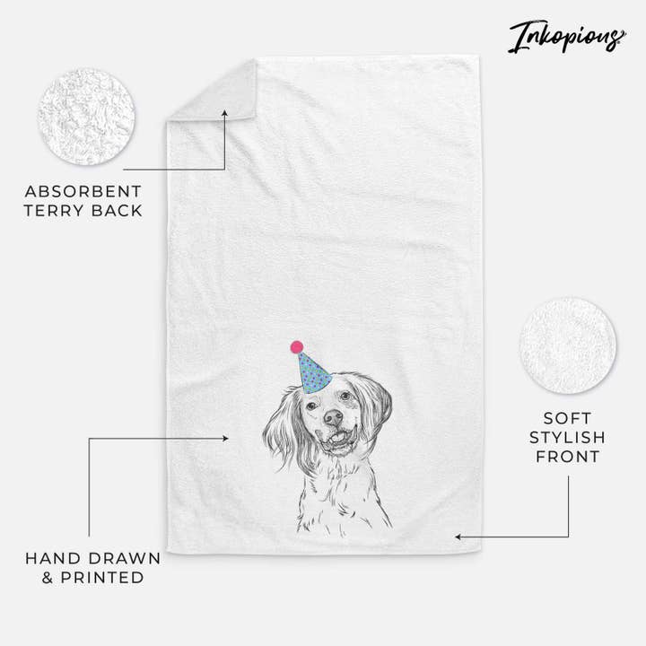 Cooper the English Setter Hand Towel for wholesale by Inkopious