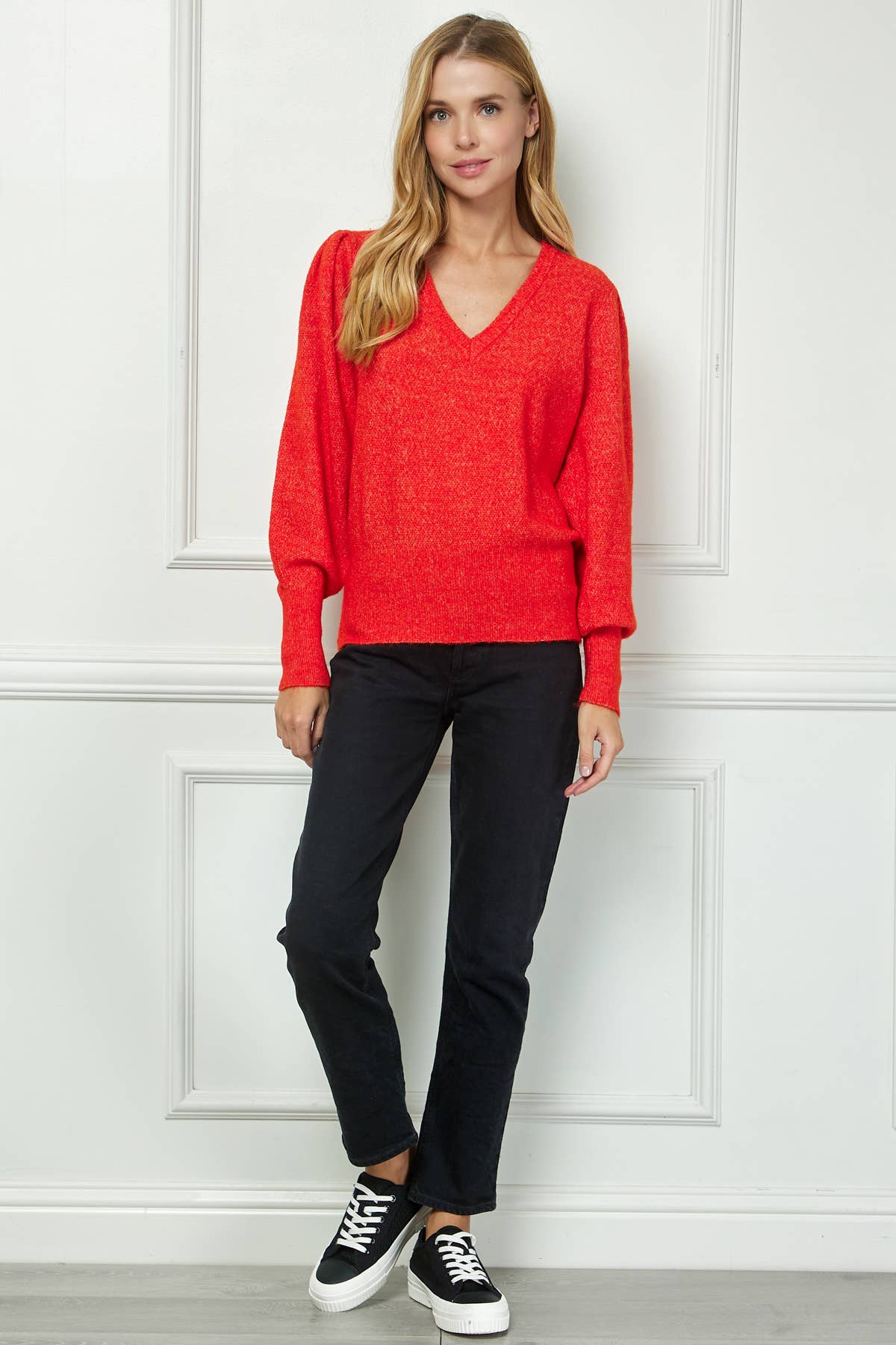 KÖRSBÄRSTOMAT MYSIG FEMME ULLPUFFTRÖJA för wholesale på Faire5