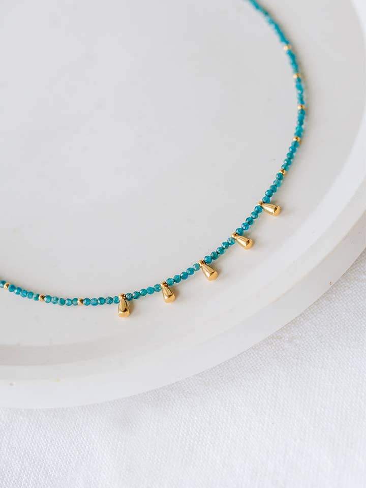 Alya-Halsband - Apatit für den Großhandel von SIKA BIJOUX