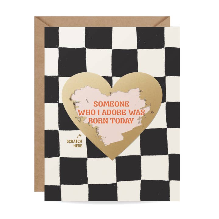 Inklings Paperie - Wholesale Birthday card - Scratch-off Card - Someone I Adore Birthday Card