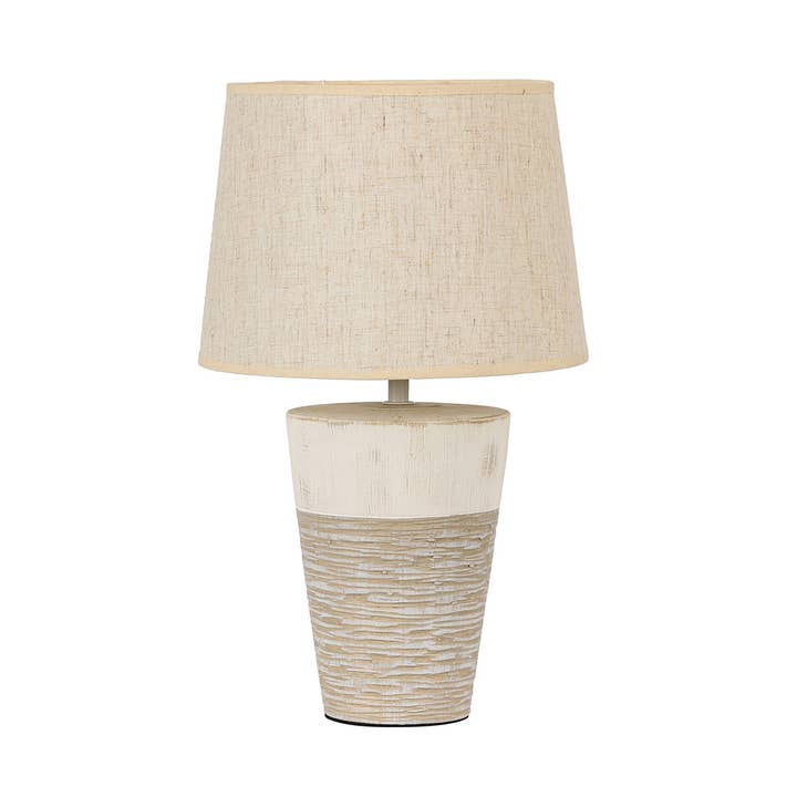 Beige Linen Ceramic Screen Lamp 55*26*26 cm for wholesale by Gdeco