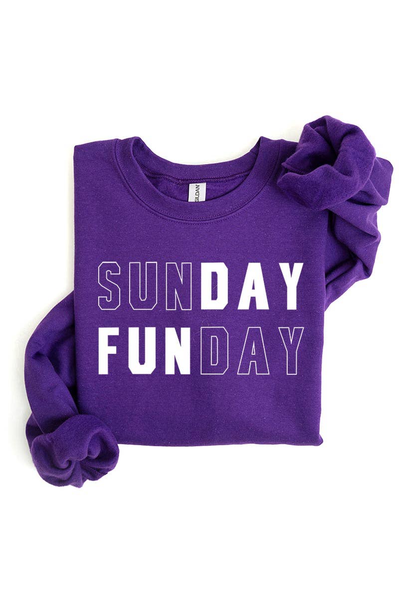 COLORBEAR - Vente Sweat-shirt à imprimés – femme - Chandails en molleton à motif graphique Sunday Funday5