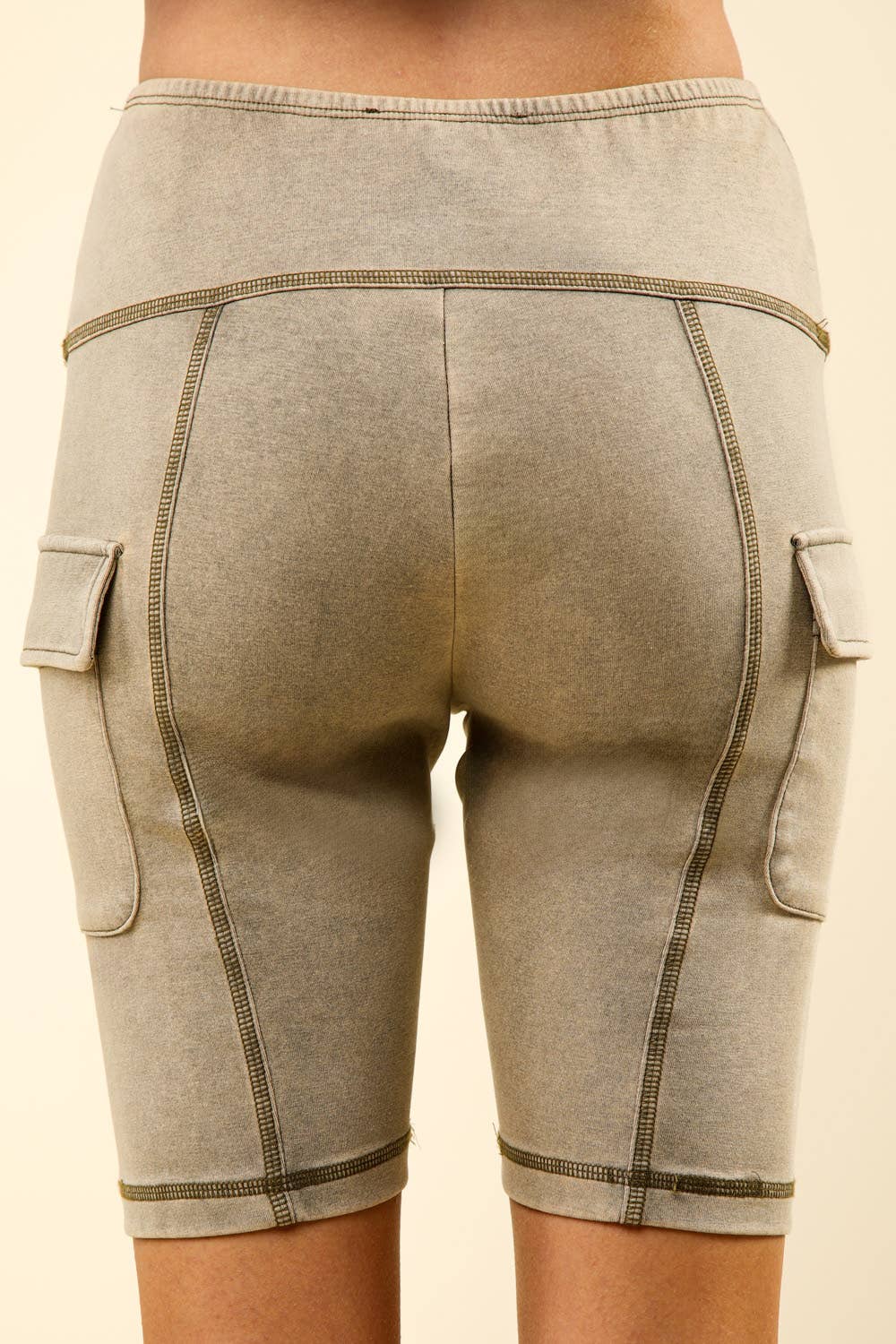 VERY J – Engroshandel Shorts – Kvinder – NP70303-vaskede bløde strikkede Cargo cykelshorts9