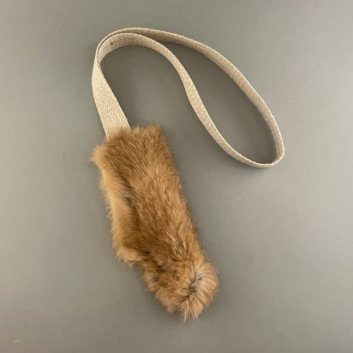 Pawsome Pet Toys - Wholesale Pet Toy - Dog - Rabbit Fur Dog Toy with Natural Hemp Handle for