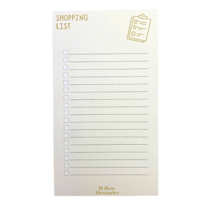 Lista de compras 100% de papel reciclado por atacado de Willow Alexander